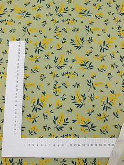 Перкаль Хизер цв.желтый, ш.1.5м, хлопок-100%, 115гр/м.кв - Купава фото 3