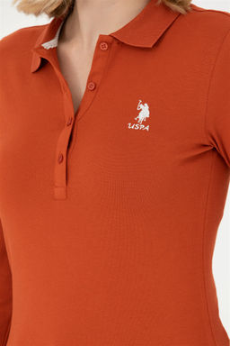 Женский базовый свитшот с воротником-поло Brick - U.s. polo assn фото 7