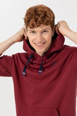 U. S. Polo Assn Мужская толстовка оверсайз с капюшоном вишневого цвета - U.s. polo assn фото 4