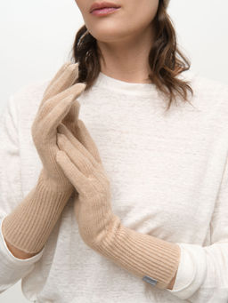 Перчатки из кашемира 31017 бежевые