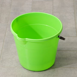 Ведро хозяйственное, 10 л, d=28 см, h=24 см, со сливом, пластик, салатовое, зелёное