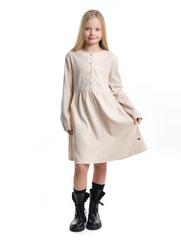 Платье для девочки нарядная одежда школа UD 7373 кремовый - Mini maxi фото 7