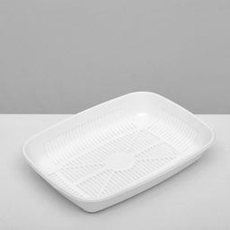 Туалет округлый с сеткой 33.5×25×6 см, белый