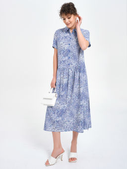 Платье из вискозы с принтом