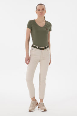 Kad_n Koyu Haki Basic Ti__rt Sepette S_rpriz _ndirim - U.s. polo assn фото 4