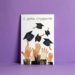 Цена за 10 шт. Открытка Студенту, 12 х 18 см