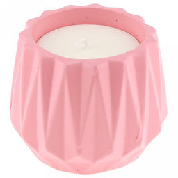 Свеча "Кристалл" д9,8см, h8,2см, парафин, в подсвечнике из гипса, розовый, время горения 35 часов (Россия)