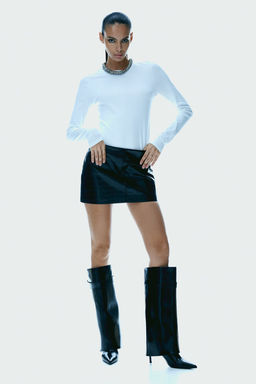 Minifalda efecto piel de cocodrilo - H&m фото 2