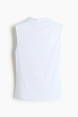 Top de microfibra con cuello perkins - H&m фото 2