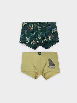 Трусы боксеры мужские с принтом в наборе, 2 шт кедр +средневековые сюжеты на т.зеленом 411216-2 - Mark formelle фото 5