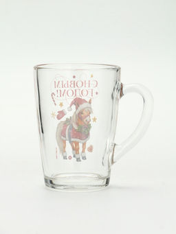 Кружка новогодняя стеклянная «С Новым годом. Пони», 300 мл