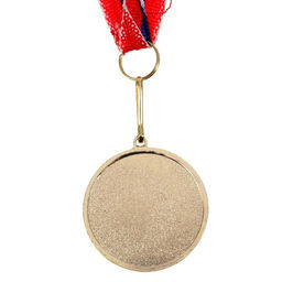 Медаль под нанесение золото 054, d=4 см, с лентой