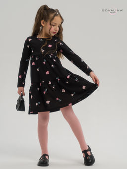 Платье Тиана тюльпаны на черном - Sovalina фото 2