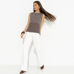 Блуза свободной посадки, Кейт Мосс отдыхает (brown) - Charutti фото 6