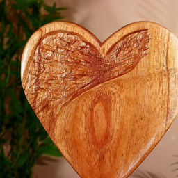 Сувенир Сердце, на подставке, 20?10?35 см, дерево джампинис