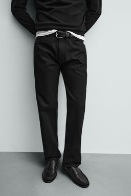 REGULAR FIT COTTON TROUSERS