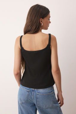 Siyah Aksesuar Detayl? Fitted/Vucuda Oturan Orme Atlet TWOSS25AL00064