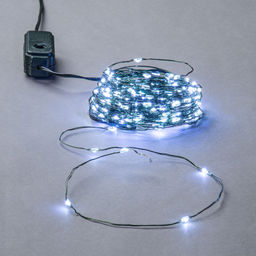 ULD-S2000-200/DGA WHITE IP20 DEW Гирлянда светодиодная "Роса", 20м. 200 светодиодов. Белый свет. Провод зеленый. ТМ Uniel