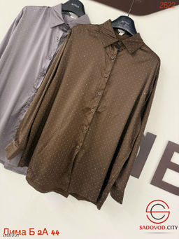 Рубашка нарядная оверсайз со стразами - Bruno фото 2