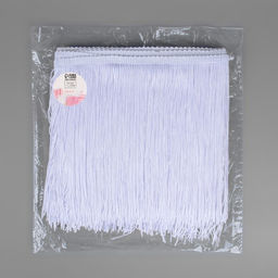 Тесьма декоративная «Бахрома», 20 см, 5±0.5 м, белая