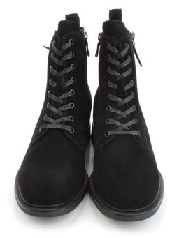 04-M3-1493 BLACK Ботинки зимние женские (натуральная замша, натуральный мех) - Фабричный китай фото 7