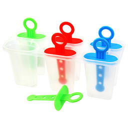 Форма пластмассовая для замораживания фруктового льда/мороженого 6 штук "Пирамидка" 18,7х6,9см h10,5см (Китай)