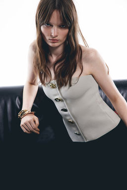 Top bandeau con botones decorativos - H&m фото 2