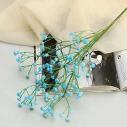 Цена за 2 шт. Цветы искусственные «Гипсофила хлопчатая», h=60 см, бирюзовые