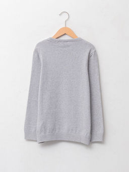 Bisiklet Yaka Batman Desenli Uzun Kollu Erkek ?ocuk ?nce Triko Kazak - Waikiki фото 2