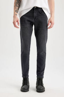 Slim Tapered Fit Dar Kal?p Normal Bel Daralan Paca Jean Pantolon