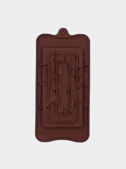 Форма для шоколада Доляна «Дробленый шоколад», 21.2×10.6×1 см, силикон, коричневая