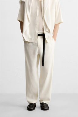 VISCOSE-JUTE TROUSERS - Zara фото 10