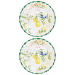 Набор тарелок десертных 2 пр. 19*19*2 см "Лимоны" фарфор NEW BONE CHINA