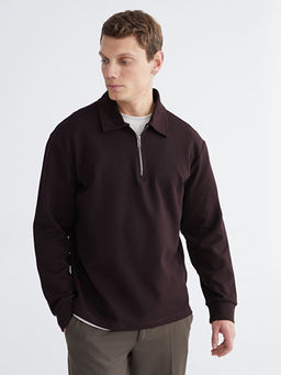 Polo Yaka Erkek Sweatshirt