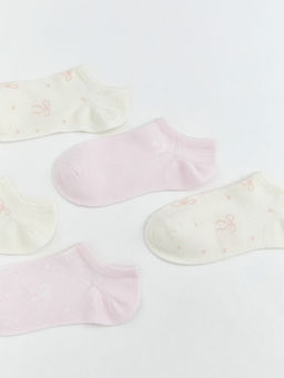 Fiyonk Desenli Kad?n Patik ?orap 5li