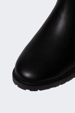 Мужские ботинки из искусственной кожи без шнуровки на плоской подошве - Defacto фото 5