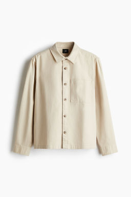 Sobrecamisa en sarga de algod?n Regular Fit