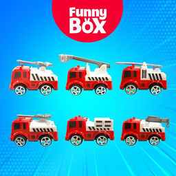 Игровой набор Funny Box Пожарная техника: карточка, фигурка, лист наклеек - Woow toys фото 2