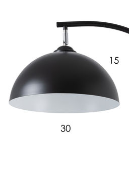 Торшер напольный со столиком Е27, 40 Вт, чёрный стол d=34 см, 42×42×162 см