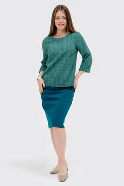 Жакет прямой зеленый - Odis фото 2