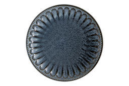 Тарелка обеденная, 26 см, фарфор P, черно-синяя, в крапинку, Black Kitchen