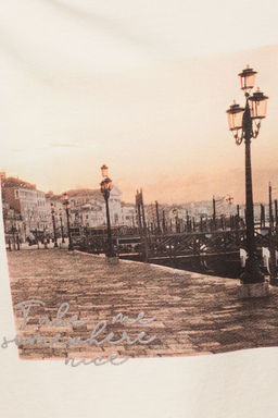 Футболка из эластичного хлопка с фото принтом "Рассвет в Венеции"