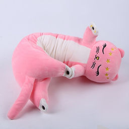 Подушка - подголовник для путешествий Котик, мягкая игрушка, 70 см - Milo toys фото 6