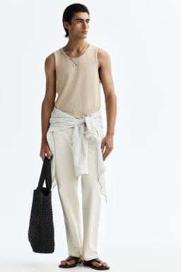 Camiseta sin mangas en punto Regular Fit - H&m фото 4
