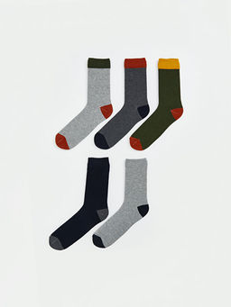Renk Bloklu Erkek Soket ?orap 5li