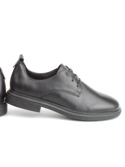 03-DYL59-1 BLACK Полуботинки женские (натуральная кожа)