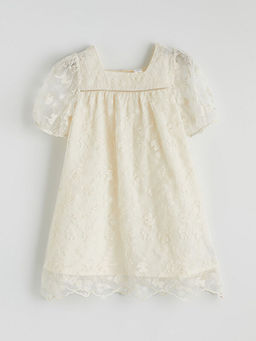 K?z ?ocuk Nak??l? Dantel Elbise