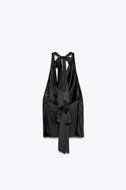 SATIN HALTER TOP - Zara фото 12