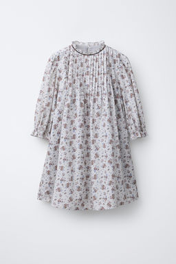 FLORAL DRESS WITH TUCKS - Zara фото 8