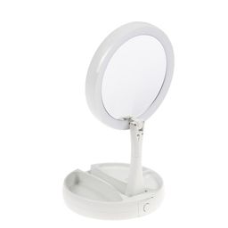 Зеркало Luazon KZ-09, подсветка, настольное, 30 16 16 см, увеличение х 10, USB, белое - Luazon home фото 3